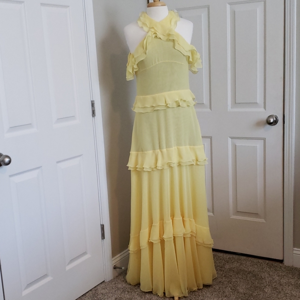 Talbot Runhof Morissa High-Neck Column Gown Size 6